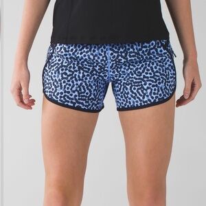 Lululemon Athletica Blue and Black Speckled Athletic Shorts